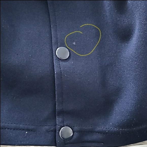 Vintage Falcons Bowling Jersey Athletic Supply Navy Red Short Sleeve Snaps Sz 42 - Picture 11 of 12